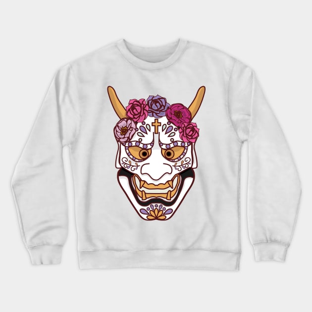 Dia de muertos Oni mask Crewneck Sweatshirt by mrsmauve